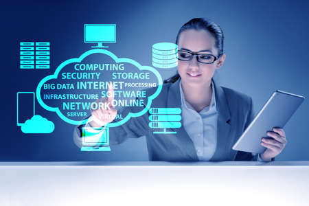 Cloud computing in technology concept