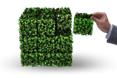 Businessman in green environment conceptの写真素材