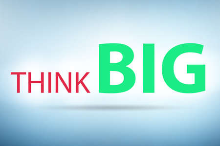 Think big concept with lettersの写真素材