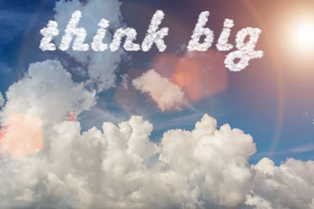 Think big concept with lettersの写真素材