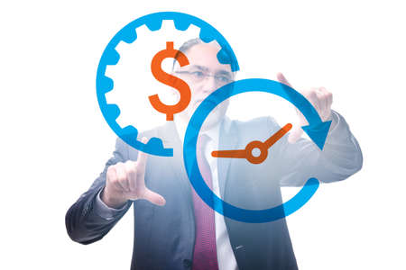 Businessman in time is money concept