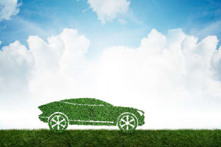 Concept of ecological electric carの写真素材