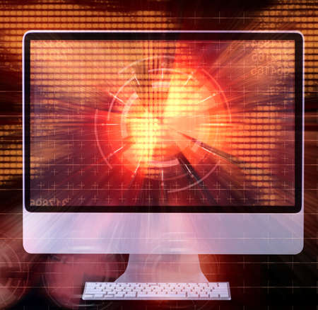 Computer screen in business conceptの写真素材