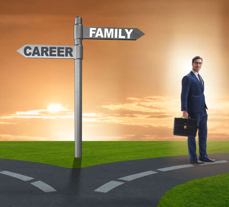 Work life or home balance business conceptの写真素材