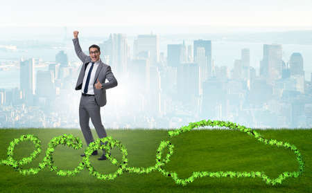 Eco friendly car powered by alternative energyの写真素材