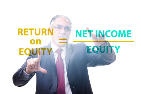 Businessman in return on equity conceptの写真素材