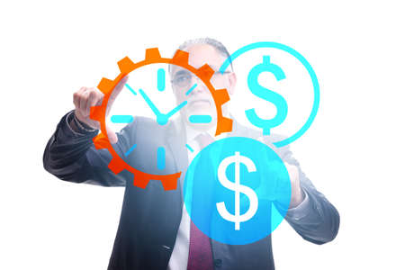 Businessman in time is money concept