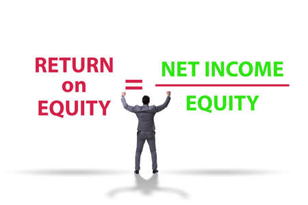 Businessman in return on equity conceptの写真素材