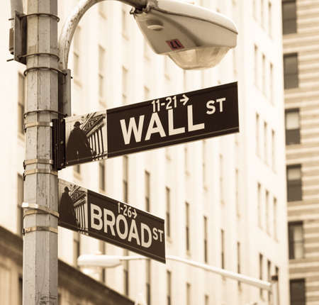 Sign on the Wall Street