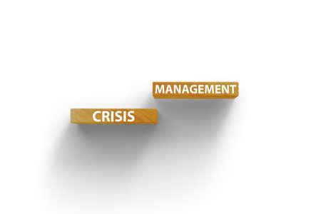 Crisis management concept with stepsの写真素材