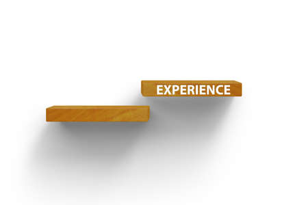 Experience business concept with steps going up
