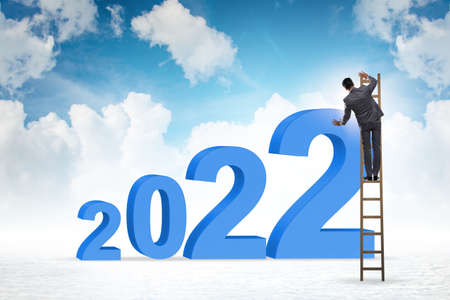 Growth concept with the transition between 2021 and 2022
