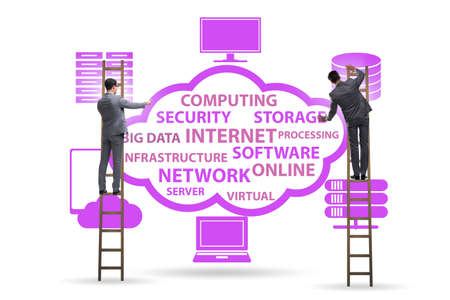Cloud computing in technology concept