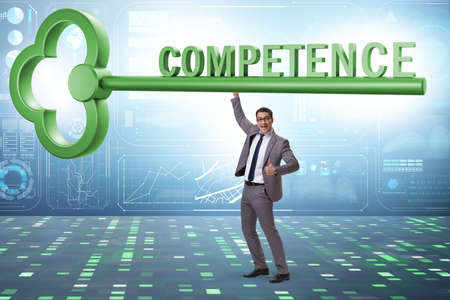 Experience and competence concept with keyの写真素材