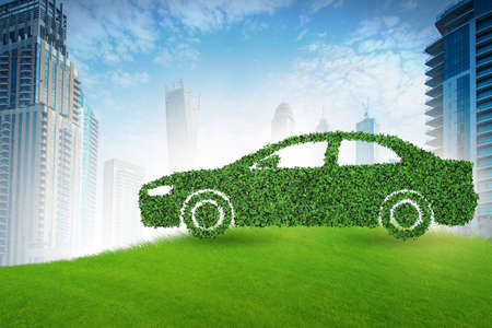 Concept of ecological electric carの写真素材