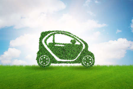 Concept of ecological electric carの写真素材