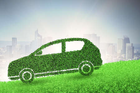 Concept of ecological electric carの写真素材