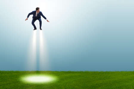 Businessman in career and start-up concept