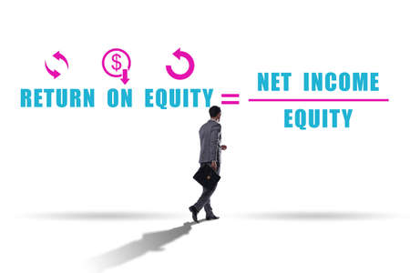 Businessman in return on equity conceptの写真素材