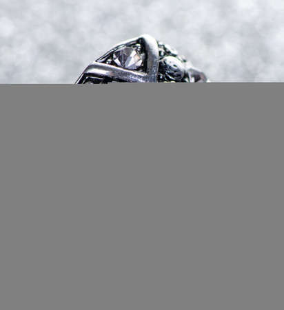 Jewellery concept with ring on shiny backgroundの写真素材
