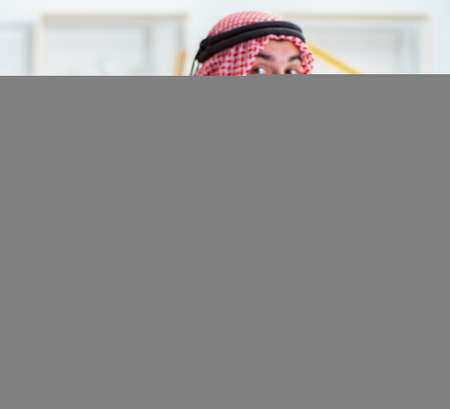 Arab engineer working on new projectの写真素材