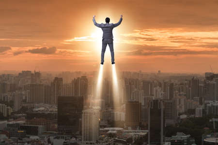 Businessman in career and start-up conceptの写真素材