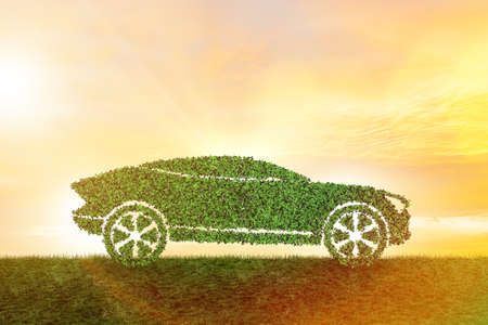 Concept of ecological electric carの写真素材