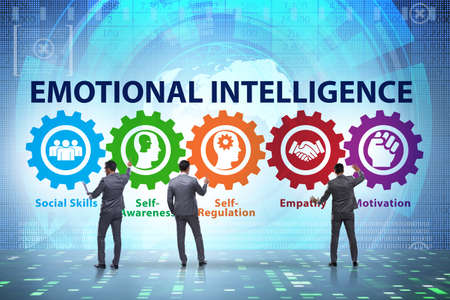 Emotional Intelligence concept with businessmanの写真素材