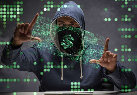 Hacker stealing dollars from bank