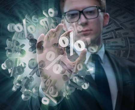 Man in american dollar conceptの写真素材
