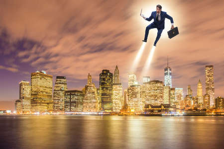 Businessman in career and start-up concept