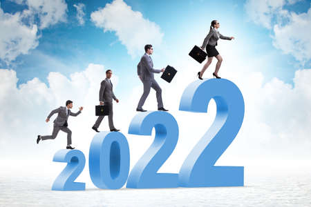 Growth concept with the transition between 2021 and 2022の写真素材