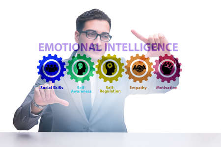 Emotional Intelligence concept with businessmanの写真素材