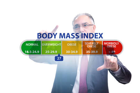 Concept of BMI - body mass index with nutritionistの写真素材