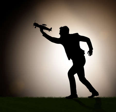 Businessman in start-up business concept