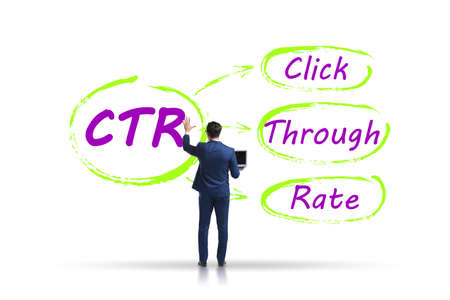 CTR click through rate concept with business peopleの写真素材