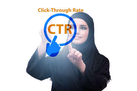 CTR click through rate concept with business peopleの写真素材