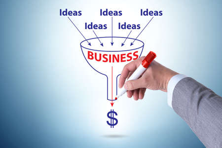 Illustration of turning ideas into business outcomesの写真素材