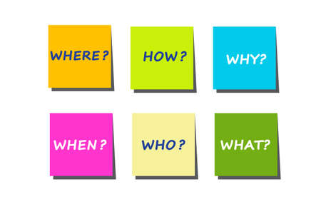 Concept of many different questions askedの写真素材