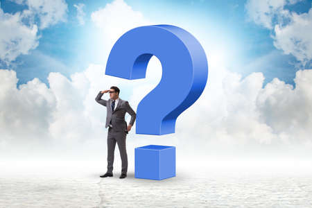 Business concept with question and business personの写真素材
