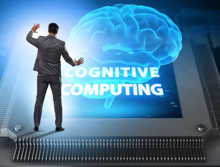 The cognitive computing concept as future technology with busineの写真素材