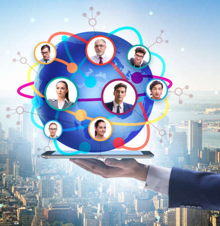 Social networking concept with people
