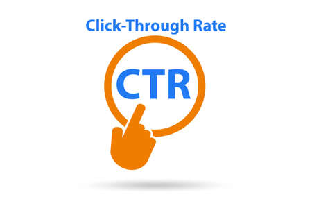 CTR click through rate concept illustrationの写真素材