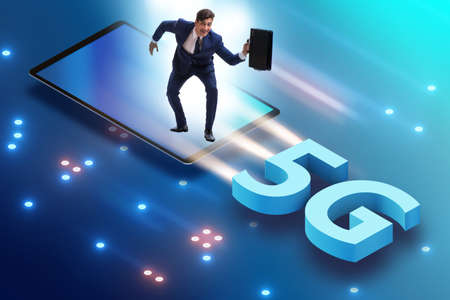 5G technology telecommuications concept - isometric projectionの写真素材