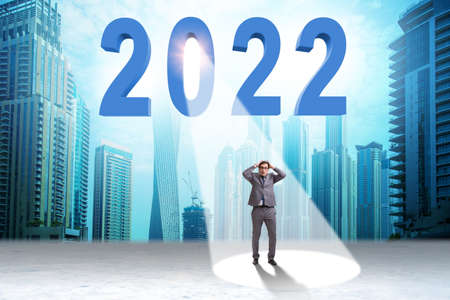 Concept of 2022 in the spotlight