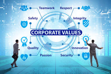 Businessman in the corporate values conceptの写真素材