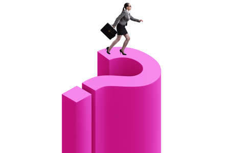 Business concept with question and business personの写真素材