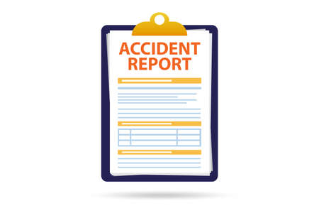 Accident report for the insurance claimの写真素材