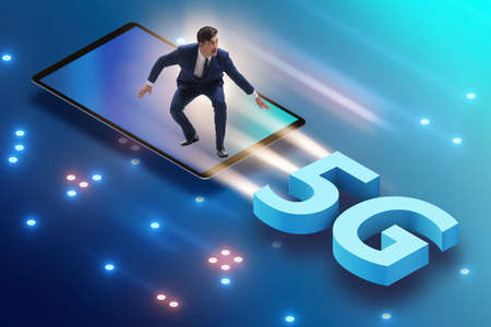 5G technology telecommuications concept - isometric projectionの写真素材