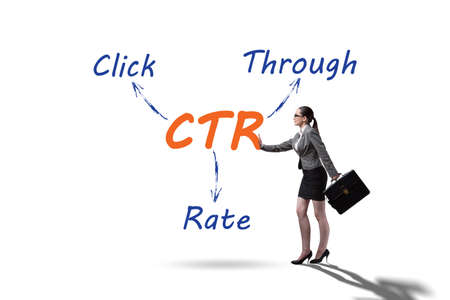 CTR click through rate concept with business peopleの写真素材